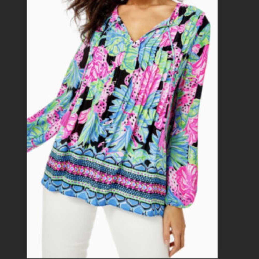 Lilly Pulitzer Marlina Long Sleeve Tunic, XL, NWT
